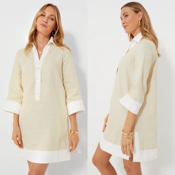Tuckernuck Collier Linen Button Front Mini Dress - Picture 6 of 7